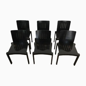 Vintage Black Wooden Chair-BA-1335798