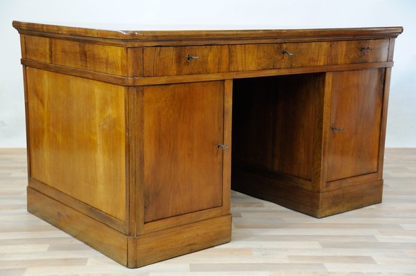 Vintage Blond Walnut Desk-GAP-646659