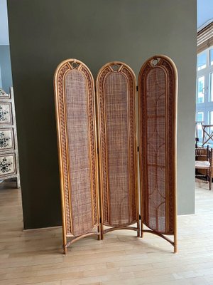 Vintage Blonde Rattan Screen-IZA-1744928