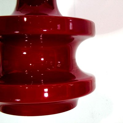 Vintage Blood Red Glass Ceiling Lamp, 1970s-WK-919833