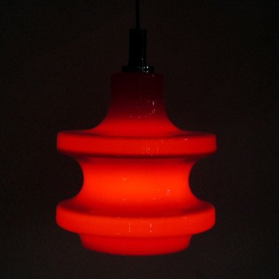 Vintage Blood Red Glass Ceiling Lamp, 1970s-WK-919833