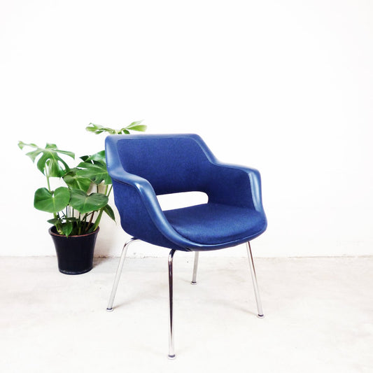 Vintage Blue Armchair by Olli Mannermaa