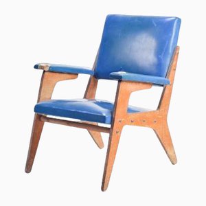 Vintage Blue Armchair-LYU-1805860