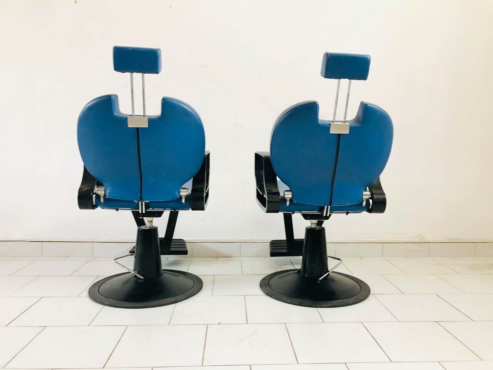 Vintage Blue Barber Chair, 1980s