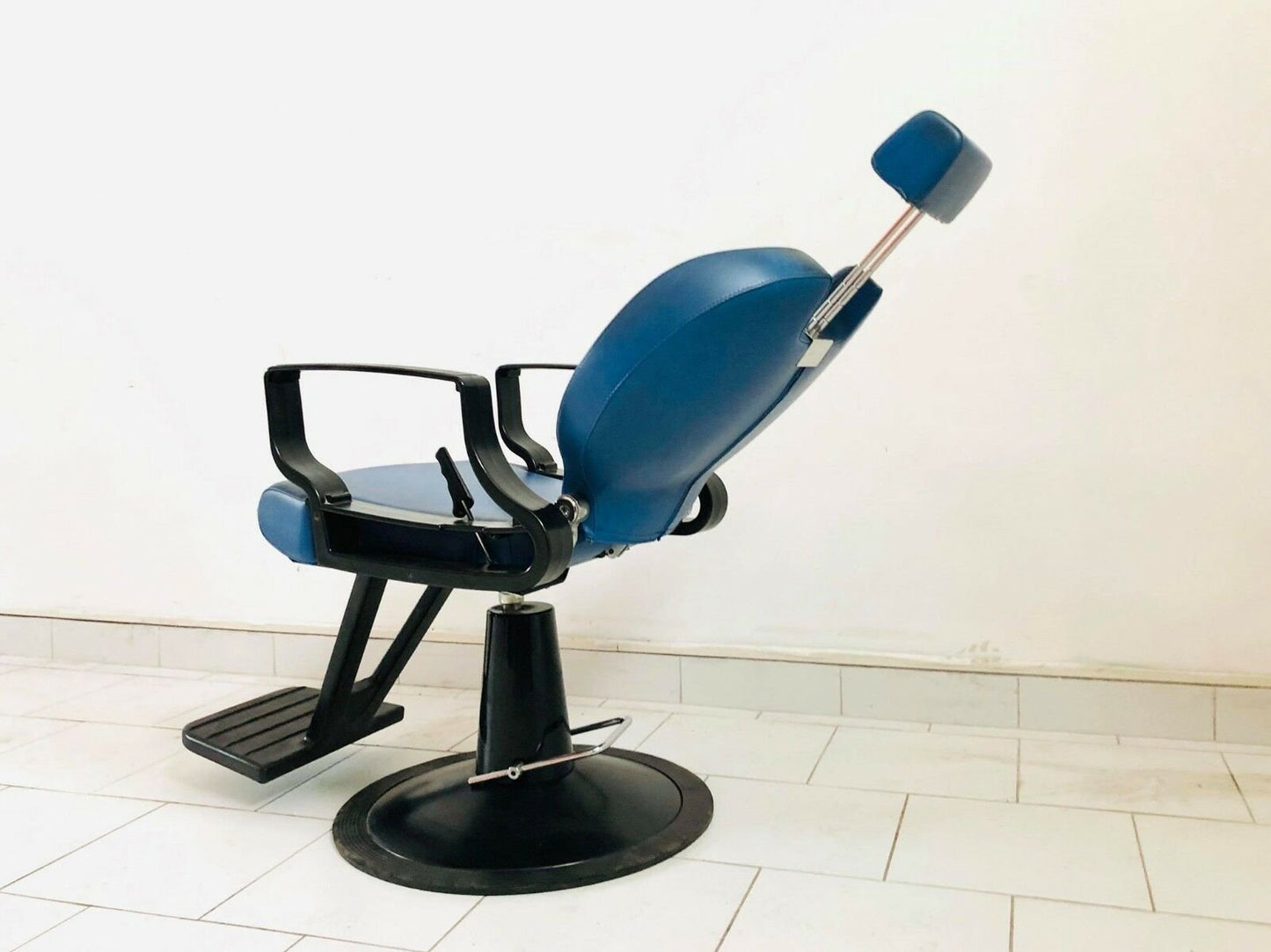 Vintage Blue Barber Chair, 1980s