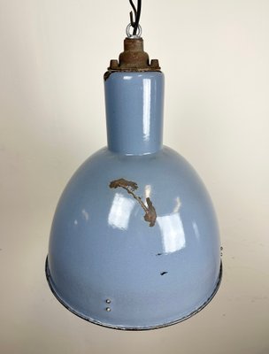 Vintage Blue Cast Iron Ceiling Lamp, 1950s-CGF-1438747