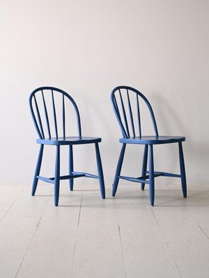 Vintage Blue Chairs, 1960s, Set of 2-QWP-1816366