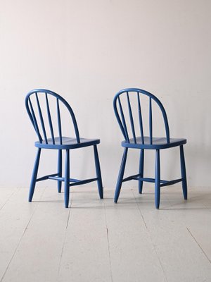 Vintage Blue Chairs, 1960s, Set of 2-QWP-1816366