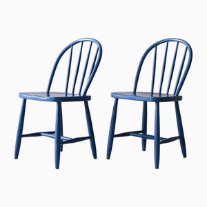 Vintage Blue Chairs, 1960s, Set of 2-QWP-1816366