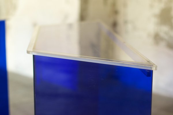 Vintage Blue Console Table, 1988-LA-1742125