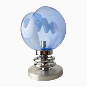 Vintage Blue Crystal Table Lampe attributed to Toni Zuccheri-JJT-1481106