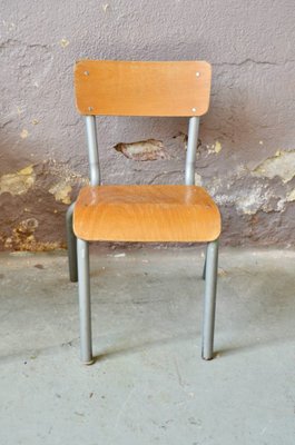 Vintage Blue Desk and Chair, Set of 2-AIU-970462