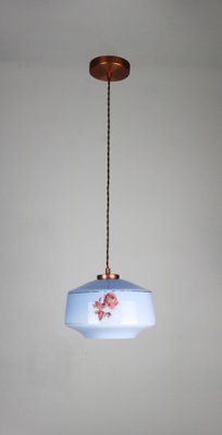 Vintage Blue Glass Pendant Light, 1970s-HGJ-738252