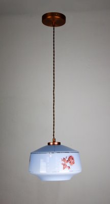 Vintage Blue Glass Pendant Light, 1970s-HGJ-738252