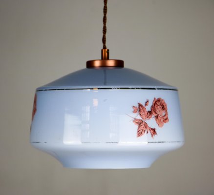 Vintage Blue Glass Pendant Light, 1970s-HGJ-738252