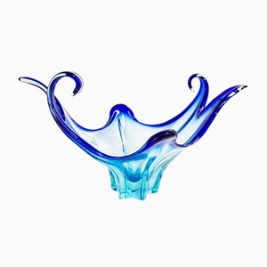 Vintage Blue Murano Glass Vase, 1960s-OLY-845230