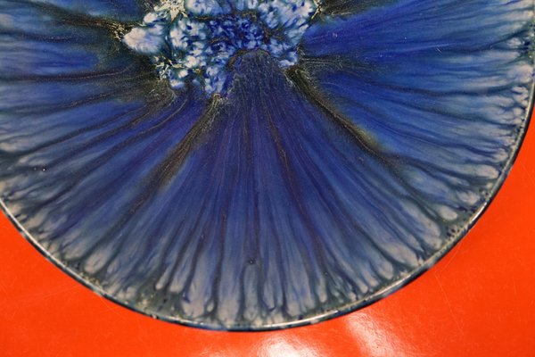 Vintage Blue Wall Plate from Germany, 1970s-CIP-1743115