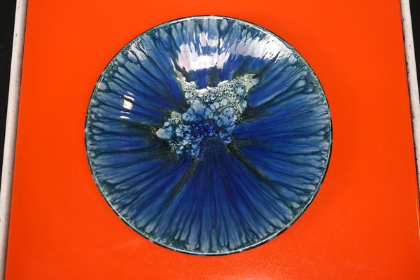 Vintage Blue Wall Plate from Germany, 1970s-CIP-1743115