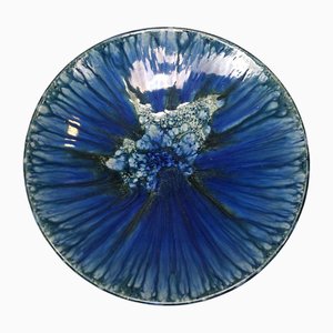 Vintage Blue Wall Plate from Germany, 1970s-CIP-1743115