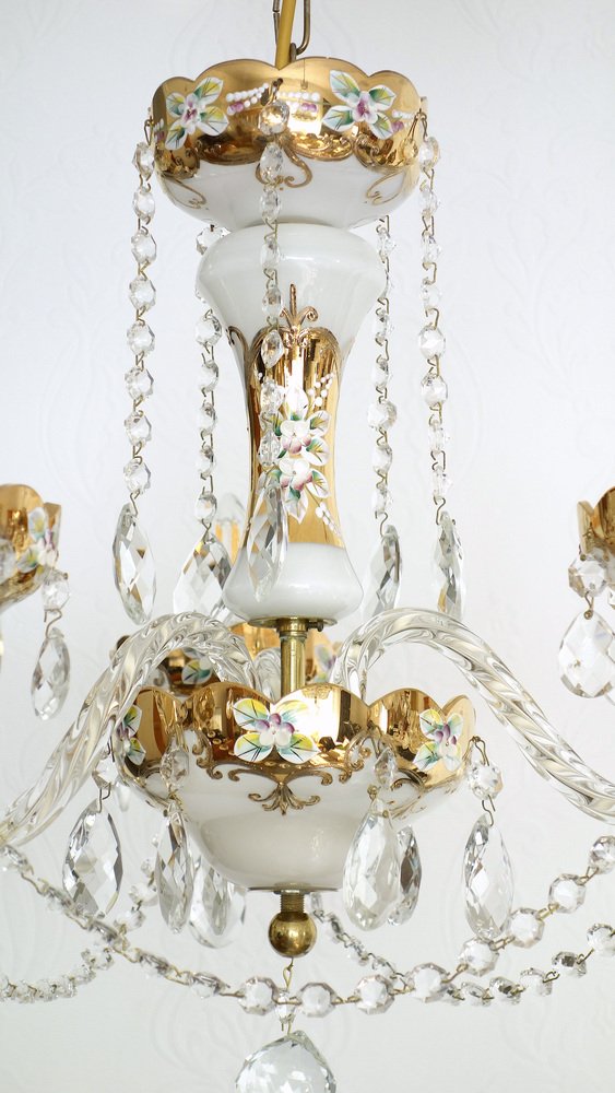 Vintage Bohemia Crystal Chandelier, 1980s