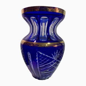 Vintage Bohemian Carved Glass Vase-IKW-1139099