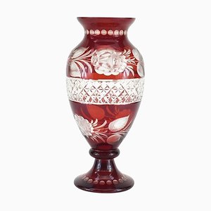 Vintage Bohemian Ruby Glass Vase-ZCI-752401