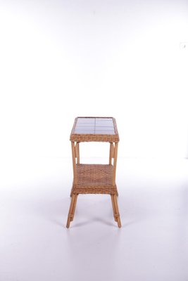 Vintage Bohemian Style Bamboo Side Table, France, 1960s-EZZ-1245832