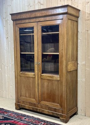 Vintage Bookcase Cabinet in Walnut-QYF-1788222