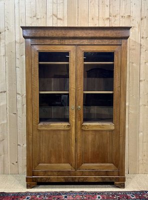 Vintage Bookcase Cabinet in Walnut-QYF-1788222