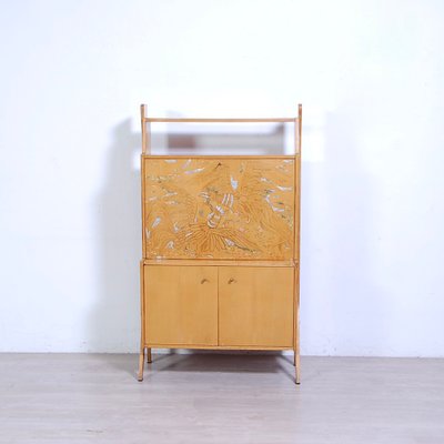 Vintage Bookcase Cabinet with Flap, 1960s-XSG-1796405