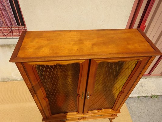 Vintage Bookcase in Wood and Glass, 1970s-ABK-2022477