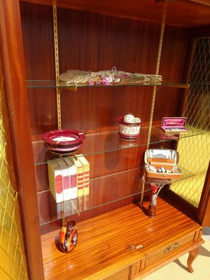 Vintage Bookcase in Wood and Glass, 1970s-ABK-2022477