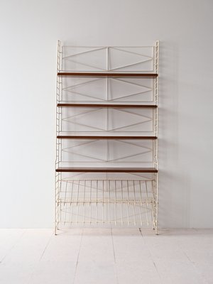 Vintage Bookcase with Metal Structure, 1960s-QWP-2035495