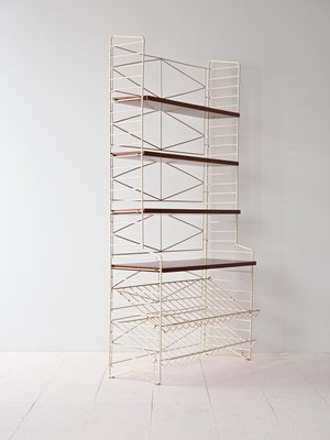 Vintage Bookcase with Metal Structure, 1960s-QWP-2035495