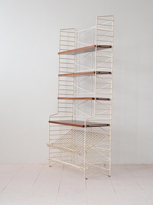 Vintage Bookcase with Metal Structure, 1960s-QWP-2035495