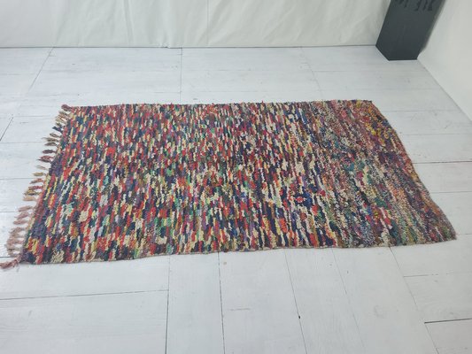 Vintage Boucherouite Berber Rug in Hand-Knotted Wool-JNO-2042954