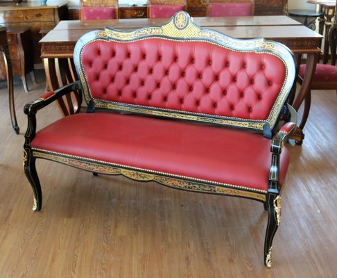 Vintage Boulle Style Sofa-IYX-1319395