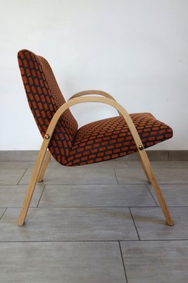 Vintage Bow Wood Armchair from Steiner, 1950s-XTZ-2023586