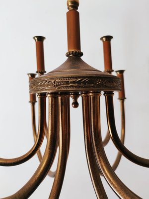 Vintage Brass 12-Light Chandelier-QLH-883474