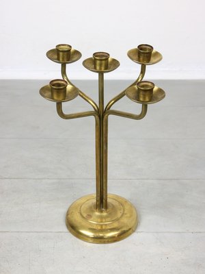 Vintage Brass 5-Arm Candle Holder-HGJ-1440949