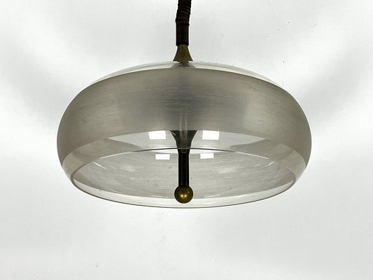 Vintage Brass and Acrylic Ceiling Light by Goffredo Reggiani, Italy, 1960s-OT-1718589