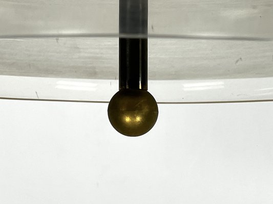 Vintage Brass and Acrylic Ceiling Light by Goffredo Reggiani, Italy, 1960s-OT-1718589