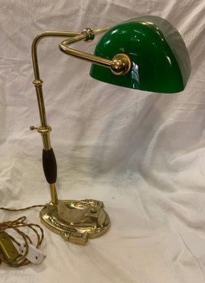 Vintage Brass and Bronze Churchill Table Lamp, 1920s-NUO-1348929