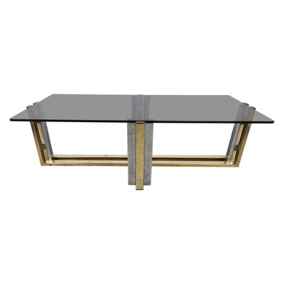 Vintage Brass and Chrome Coffee Table, 1970s-IRH-1335837