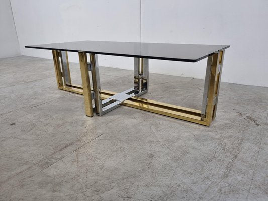 Vintage Brass and Chrome Coffee Table, 1970s-IRH-1335837