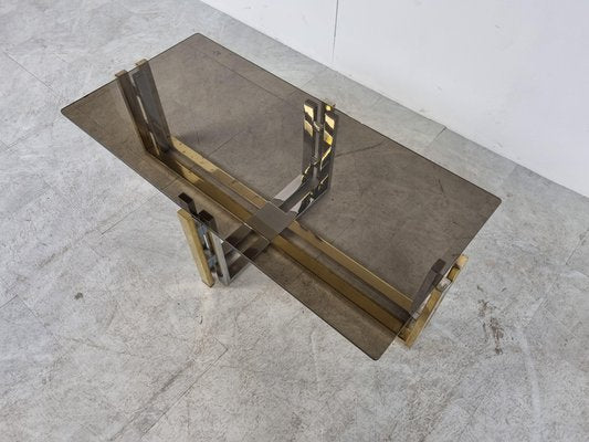 Vintage Brass and Chrome Coffee Table, 1970s-IRH-1335837