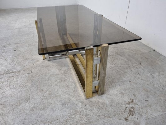 Vintage Brass and Chrome Coffee Table, 1970s-IRH-1335837