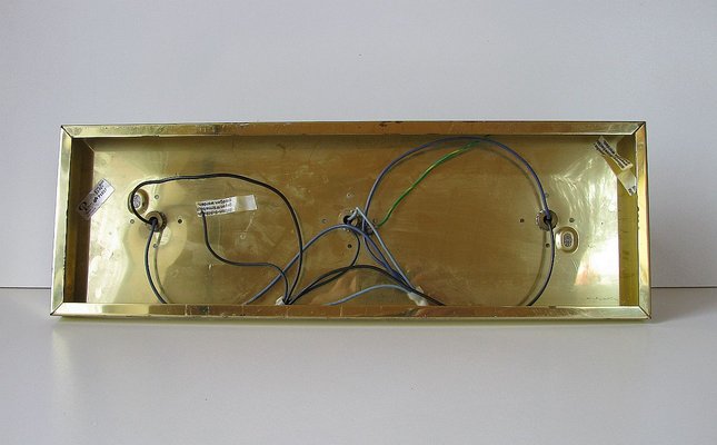 Vintage Brass and Glass Sconce from Peill & Putzler, 1970s-SZW-580793