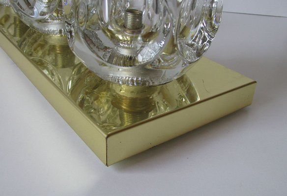 Vintage Brass and Glass Sconce from Peill & Putzler, 1970s-SZW-580793