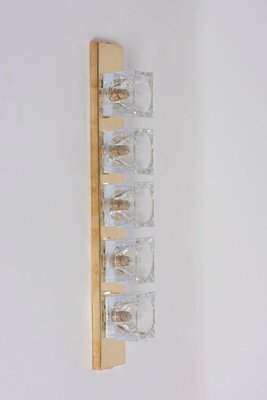 Vintage Brass and Murano Glass Flush Mount Sconce in the Style of Sciolari-VLZ-631905